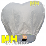 White “Original” Fire Retardant JUMBO Heart Sky lantern
